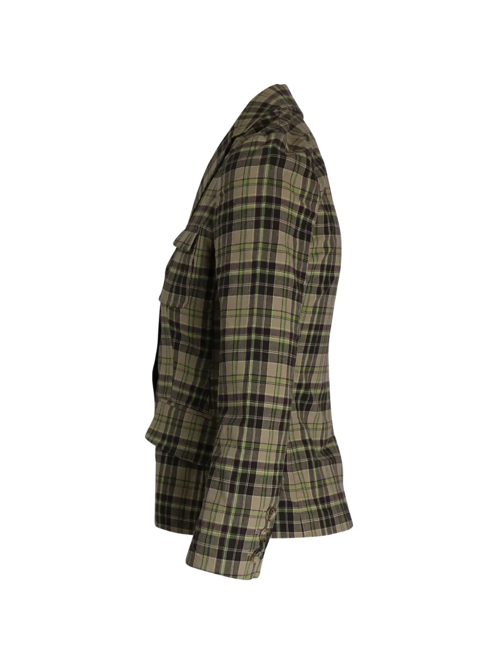 Tartan Print Blazer