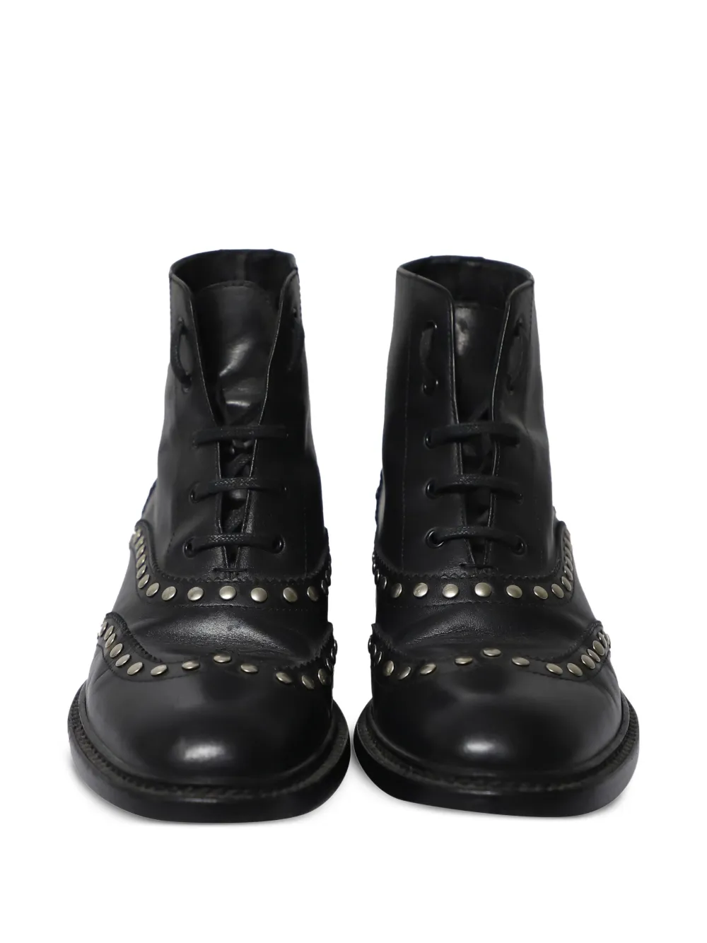 Studs Lace-Up Boots
