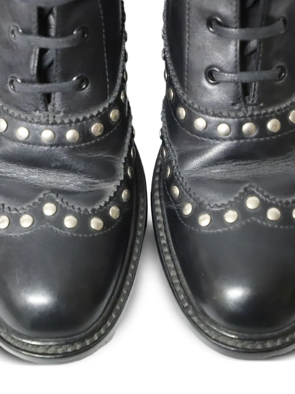 Studs Lace-Up Boots