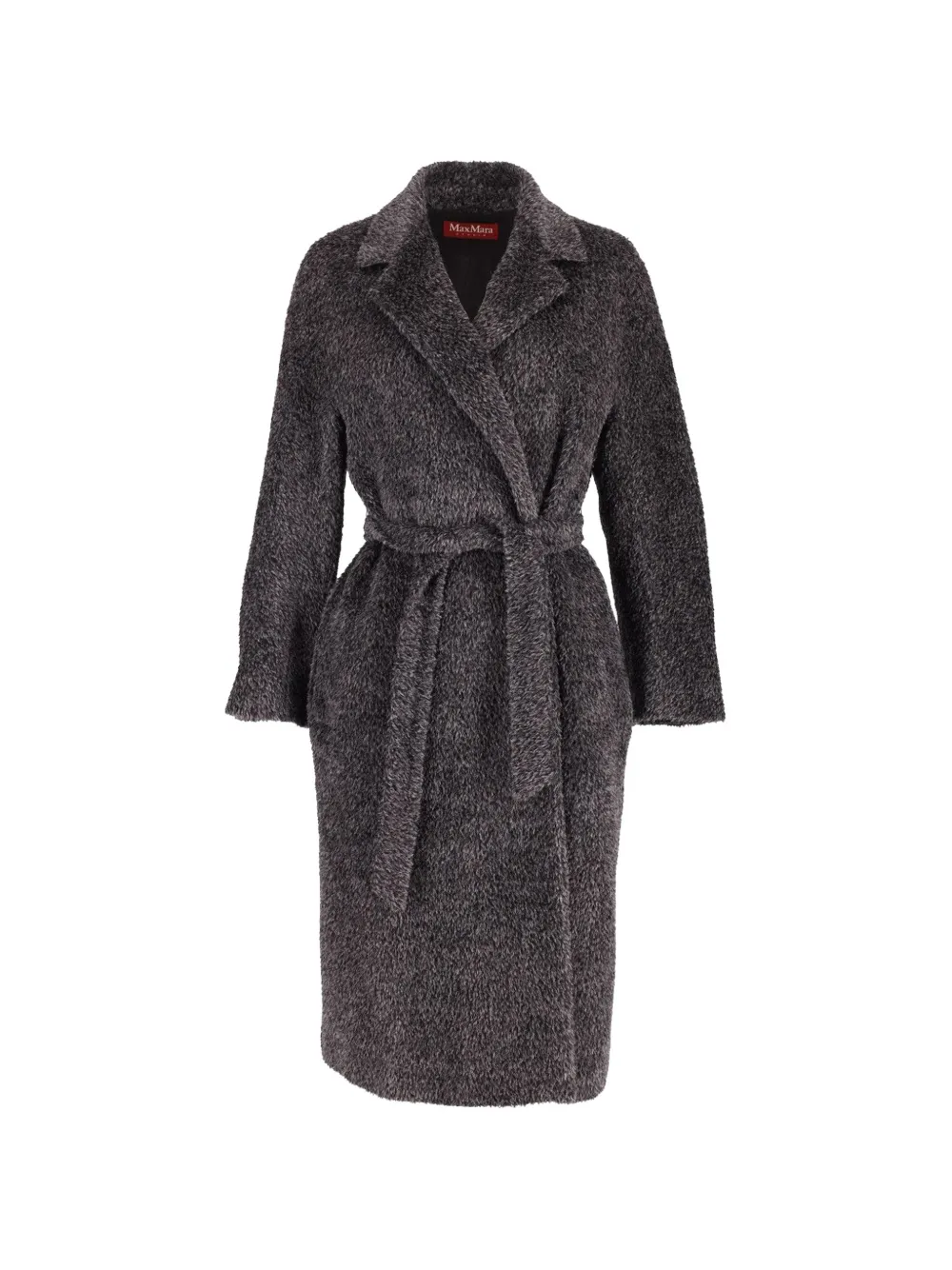 Max Mara long alpaca wool robe coat - Grigio