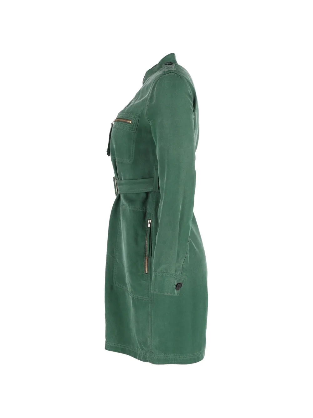 Belted Zip-Up Dress