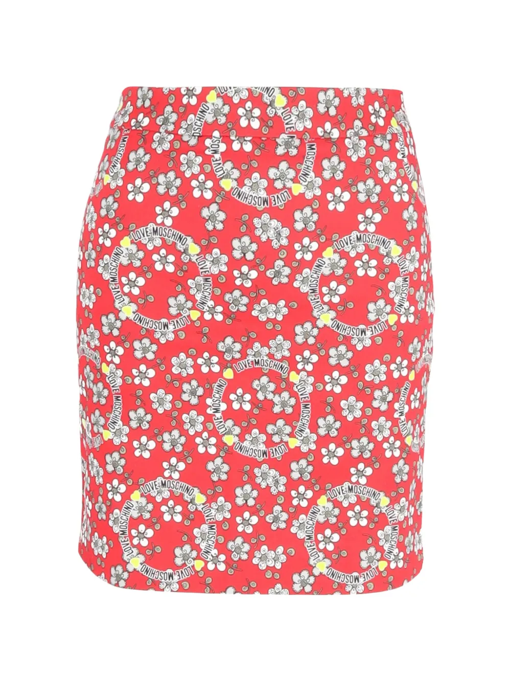 Moschino Pre-Owned mini floral print skirt - Rosso