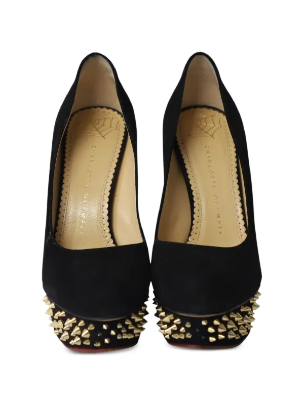 Charlotte Olympia Studded Platform Heels | Black | FARFETCH