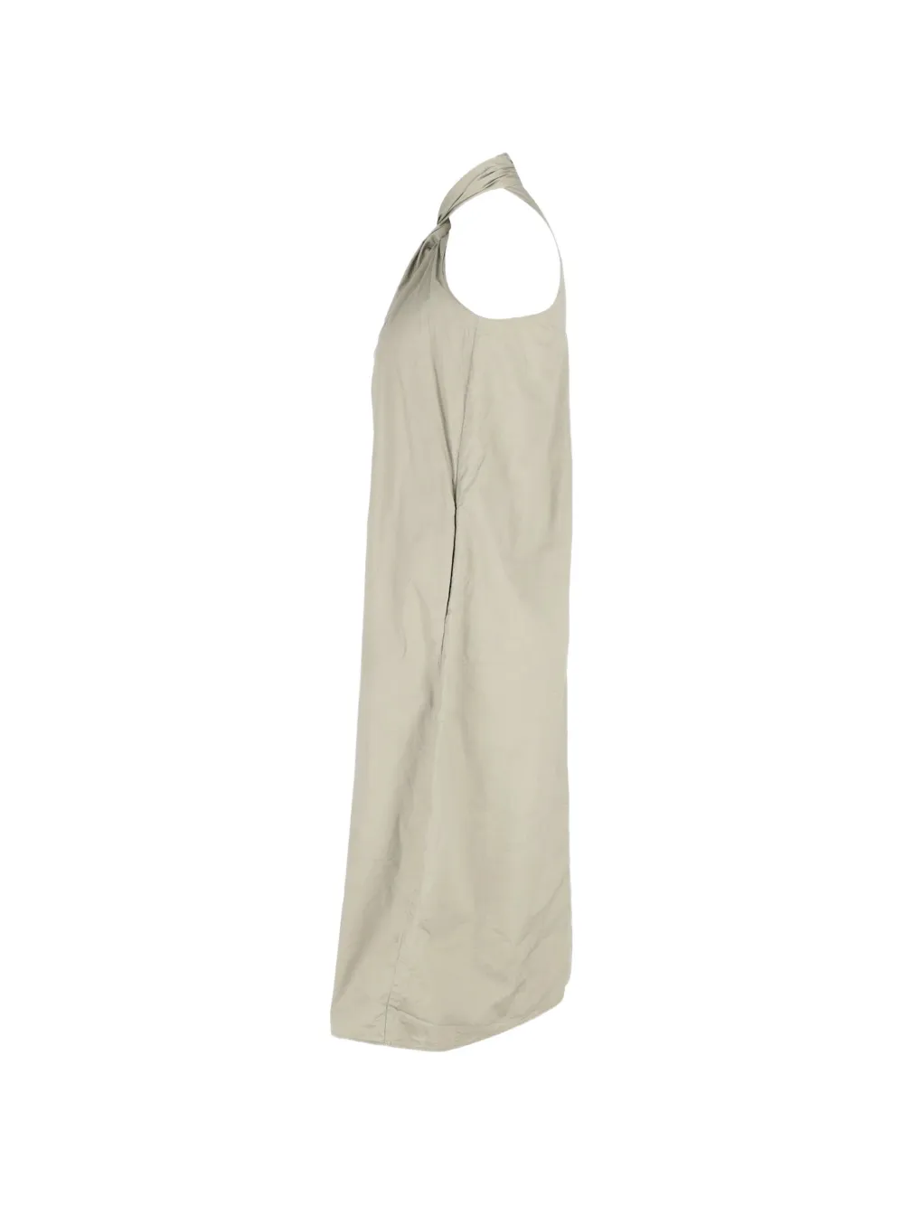 Cosette Twist-Front Cotton Midi Dress