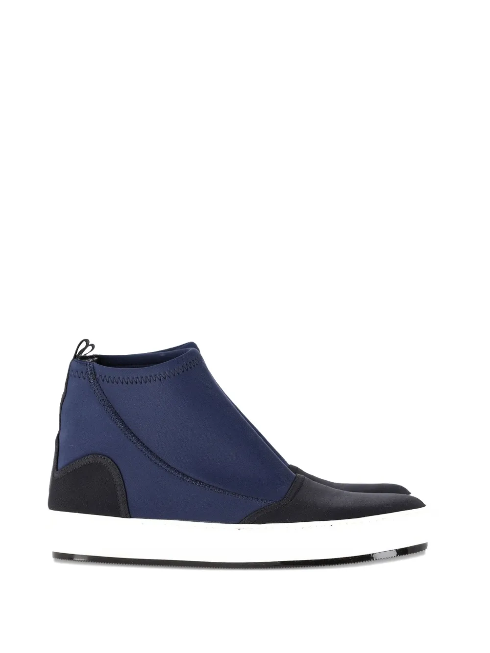 Marni Pre-Owned neoprene round-toe sneaker boots - Blu