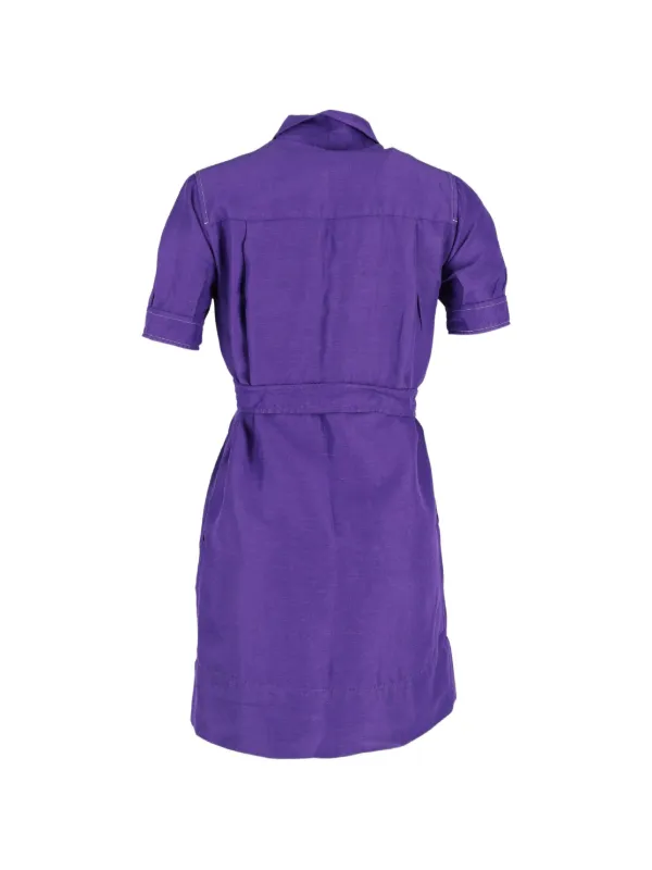 sandro purple dress SANDRO Zip Button Mini Dress | Purple