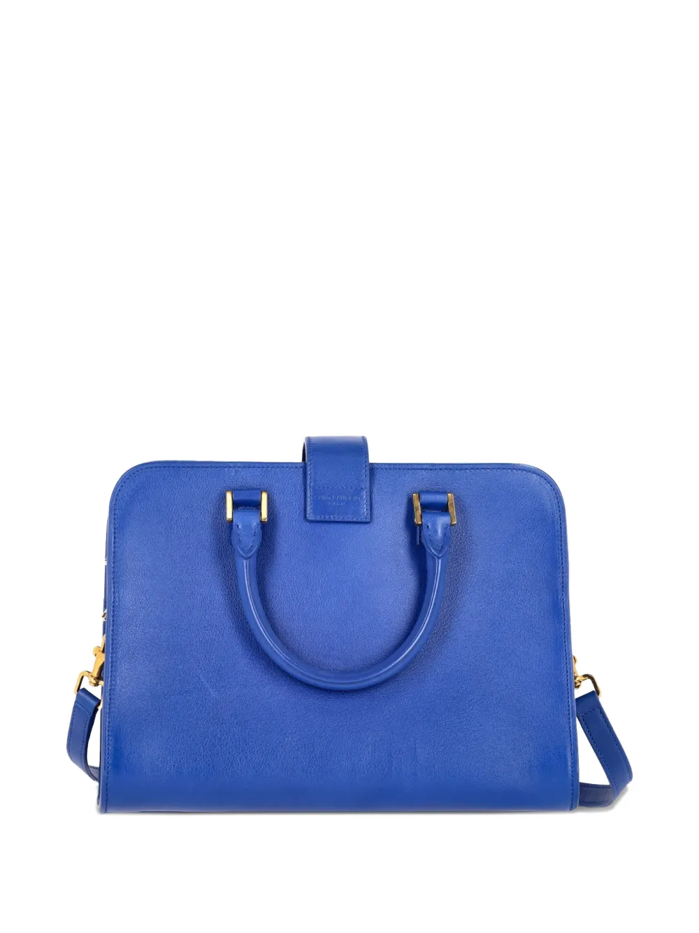 Saint Laurent Pre-Owned baby Cabas monogram leather tote bag - Blu