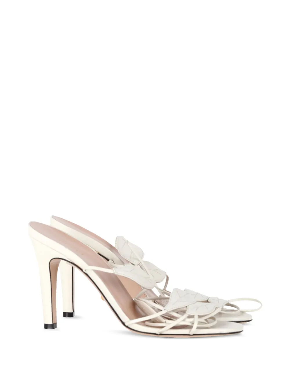 Gucci Pre-Owned leaf strapped sandals - Bianco