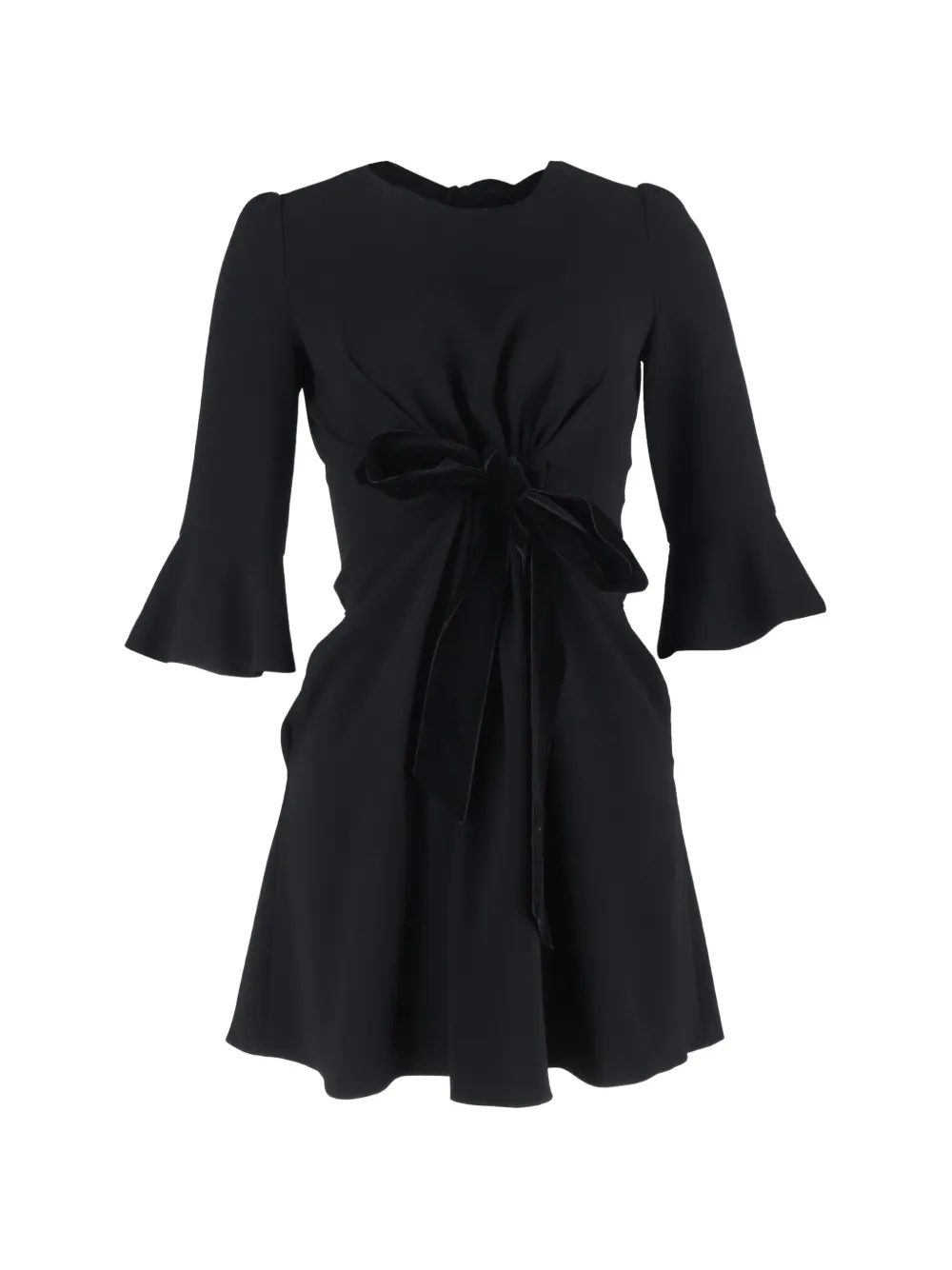 Diane Von Furstenberg Vintage bow-detail mini dress - Nero