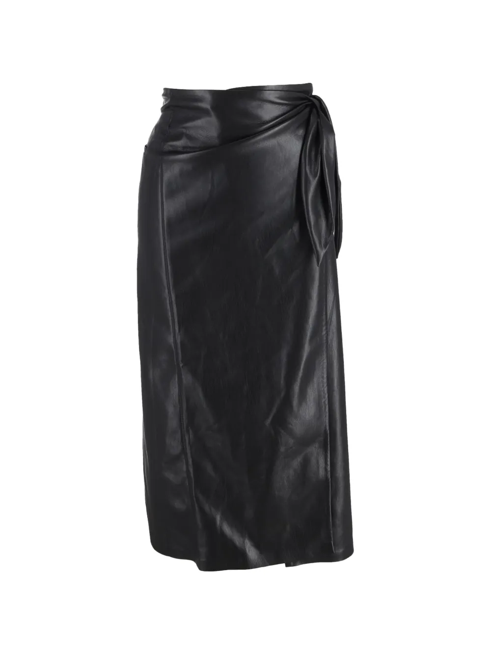 Nanushka wrap tie skirt - Nero