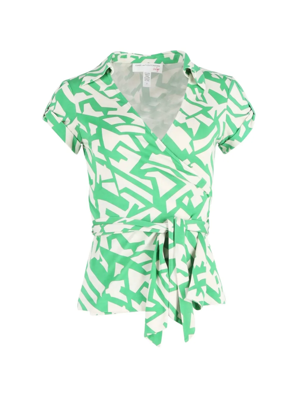 Printed Wrap Blouse