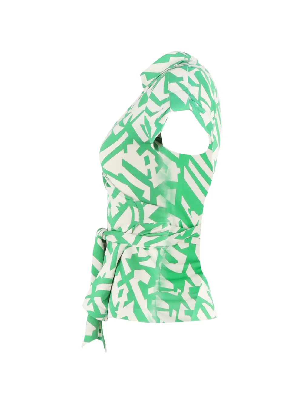 Printed Wrap Blouse