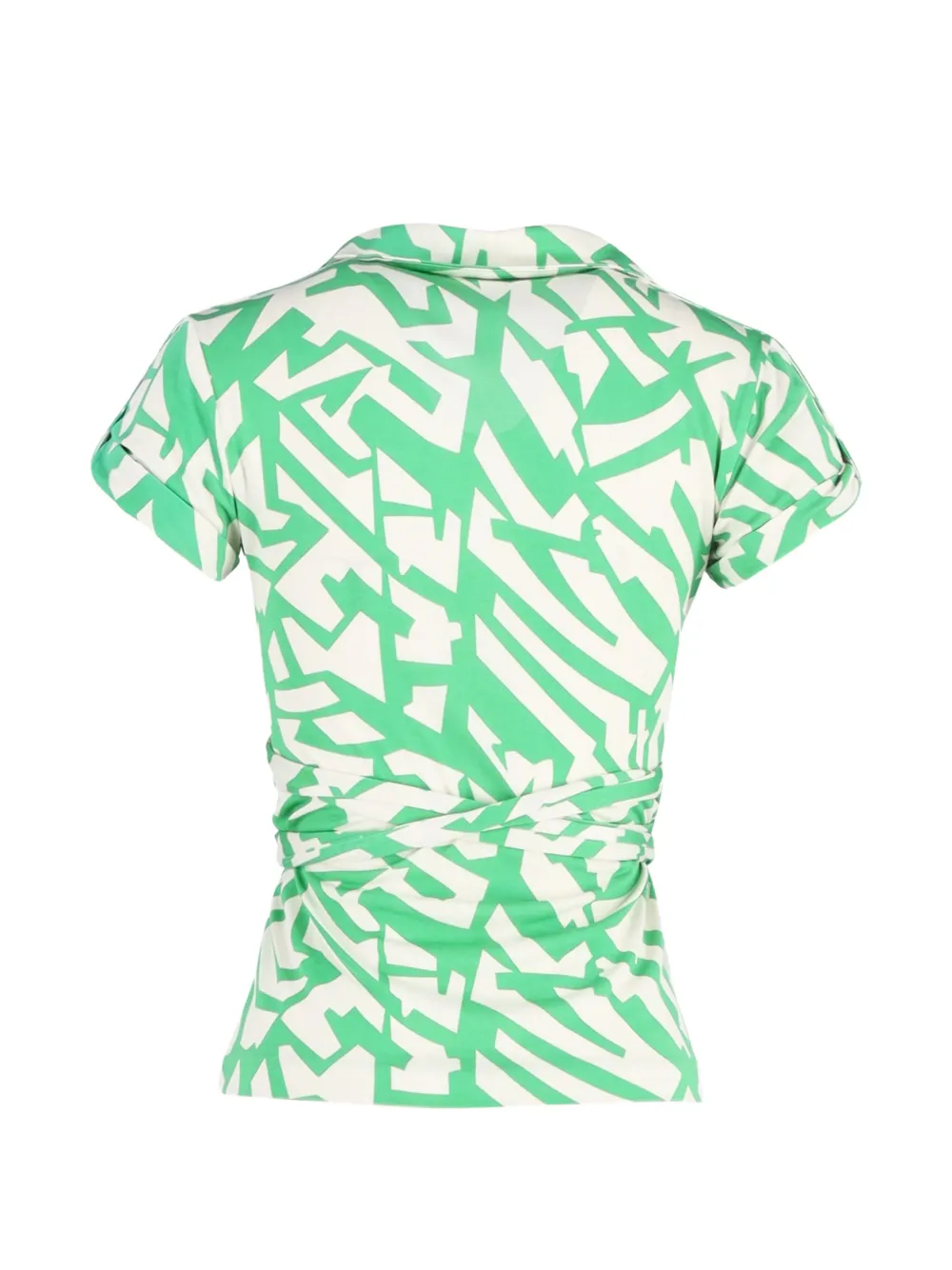 Printed Wrap Blouse