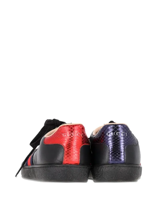 Gucci Pre-Owned Ace Bee lace-up Sneakers | Black | FARFETCH