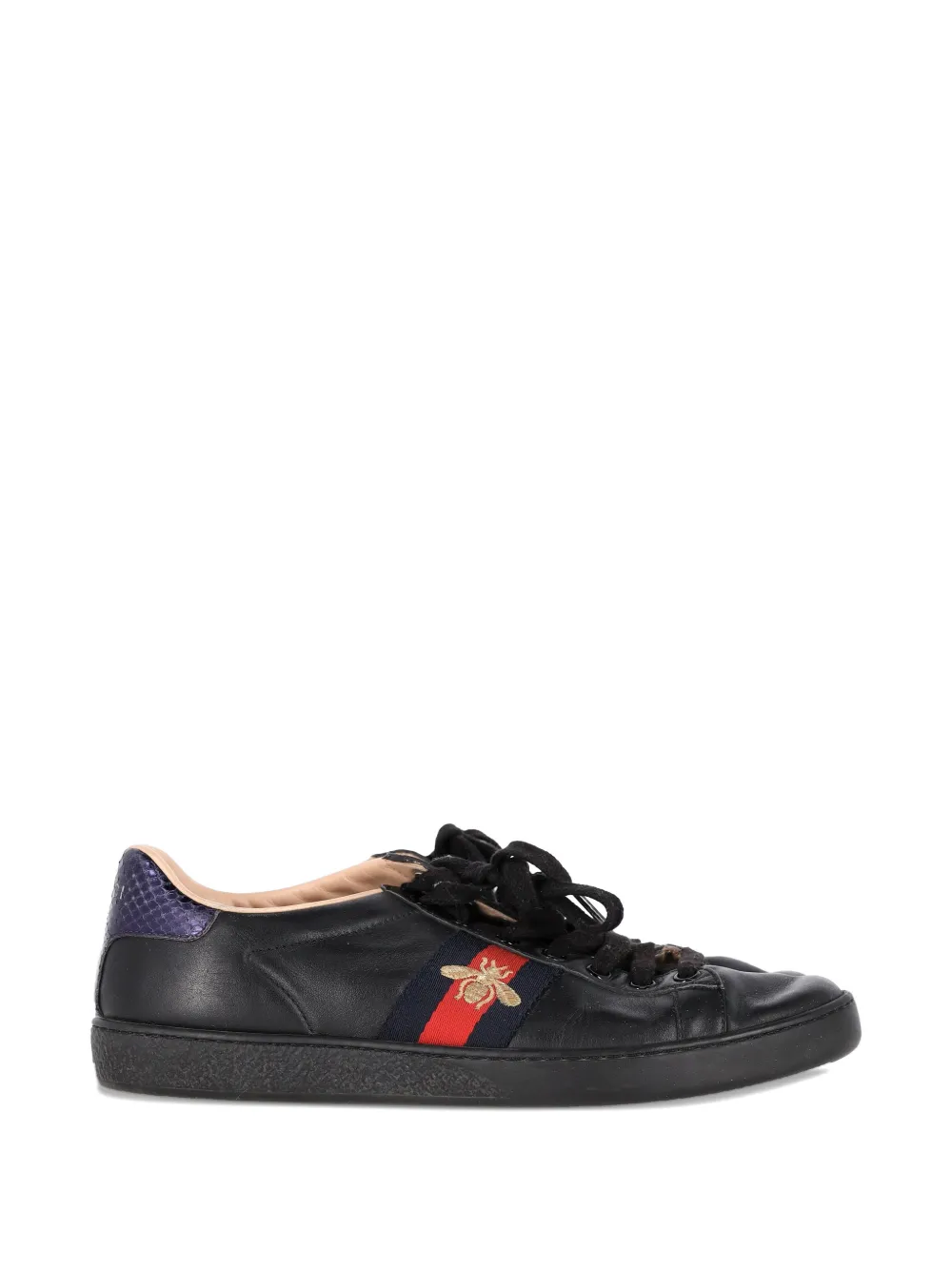 Gucci Pre-Owned Ace Bee lace-up sneakers - Nero