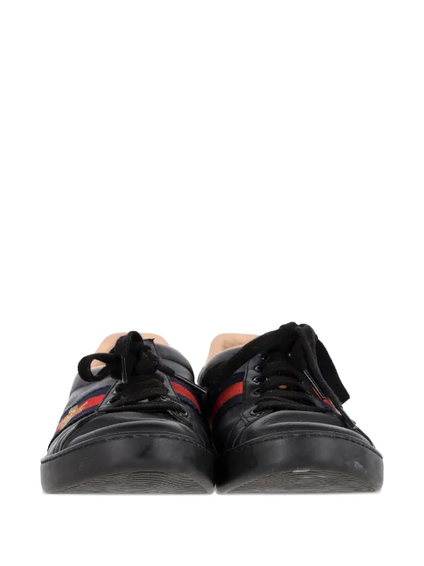 Gucci Pre-Owned Ace Bee lace-up Sneakers | Black | FARFETCH