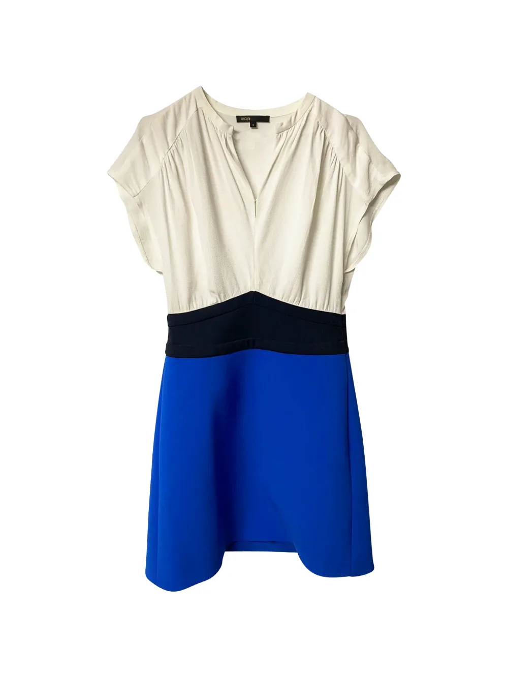 Maje colour block belt dress - Blu