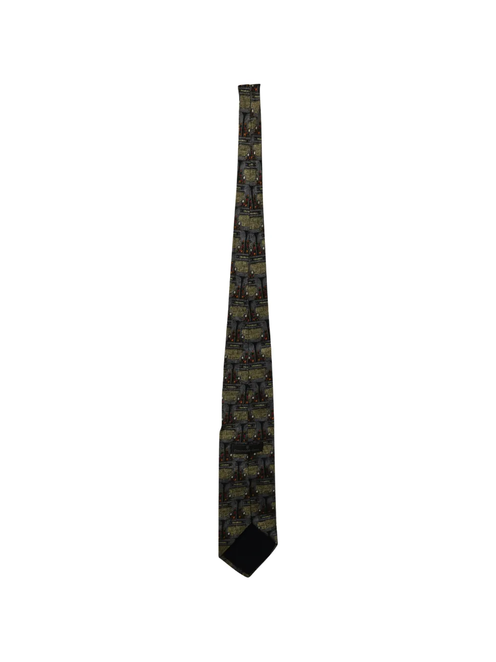 Ermenegildo Zegna Vintage printed silk tie - Grigio