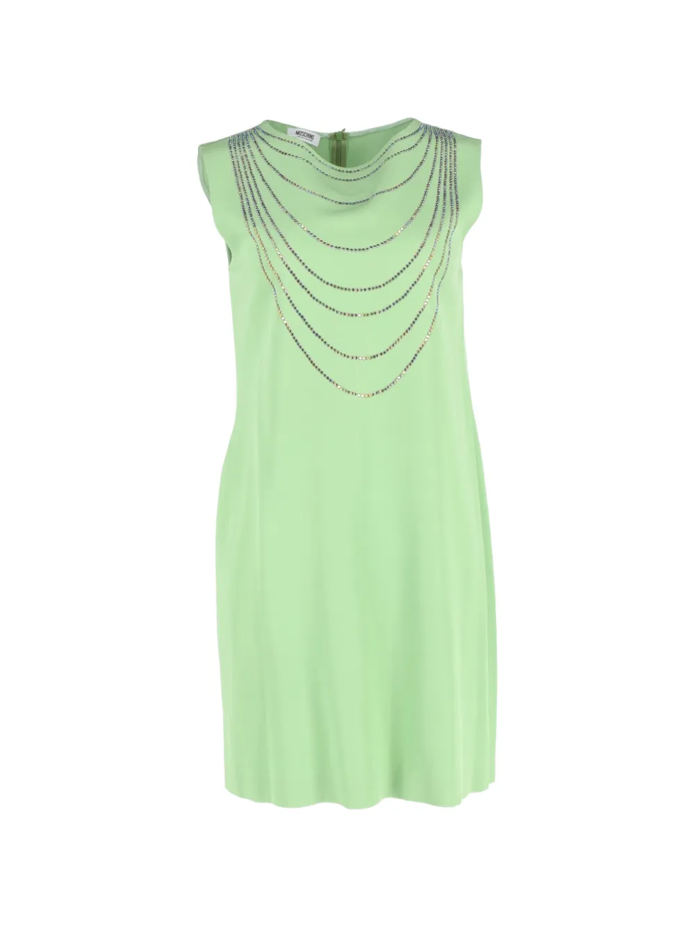 Moschino Pre-Owned embellished mini dress - Verde