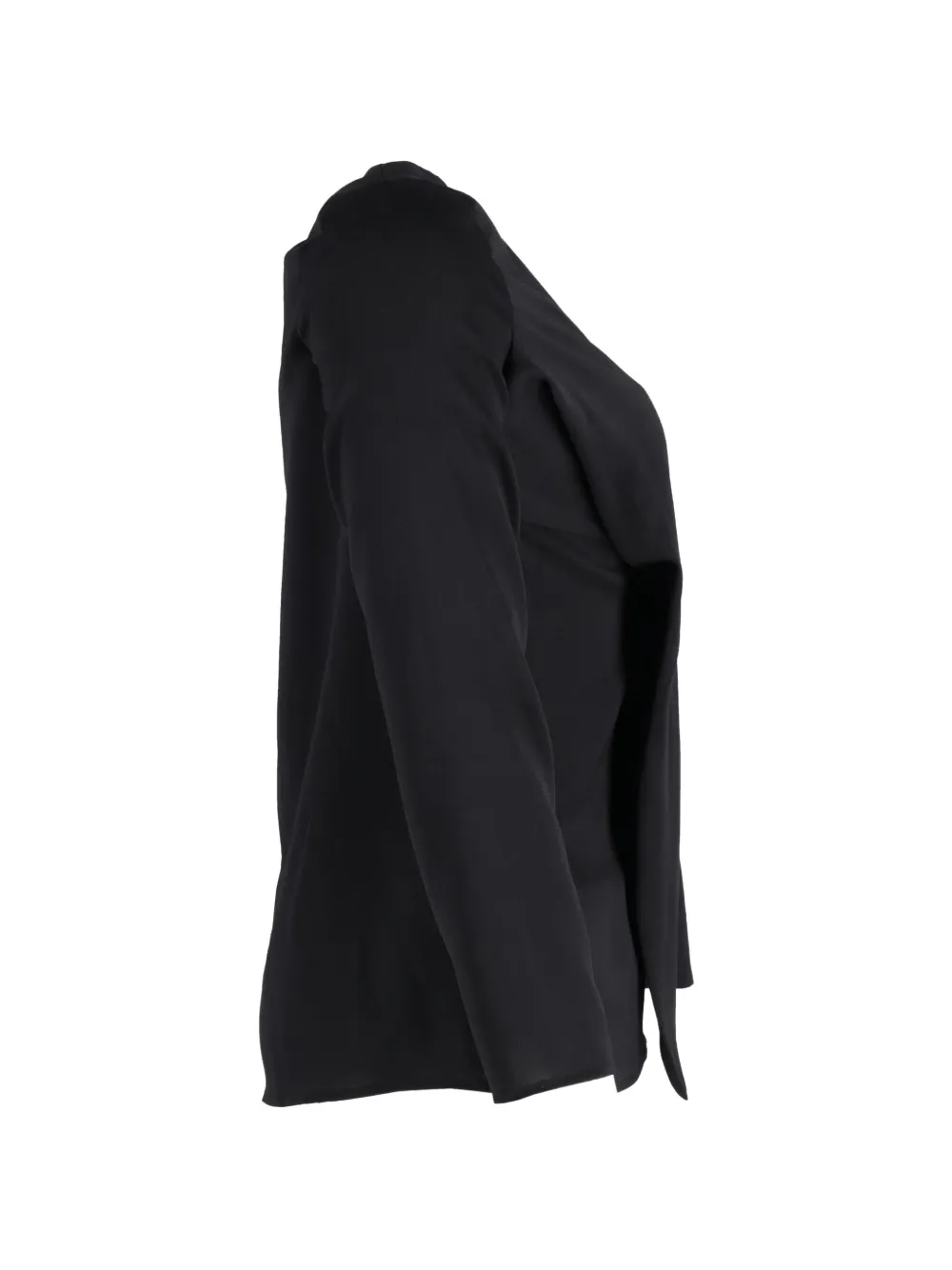  Iris & Ink Crew-neck Blouse - Black 
