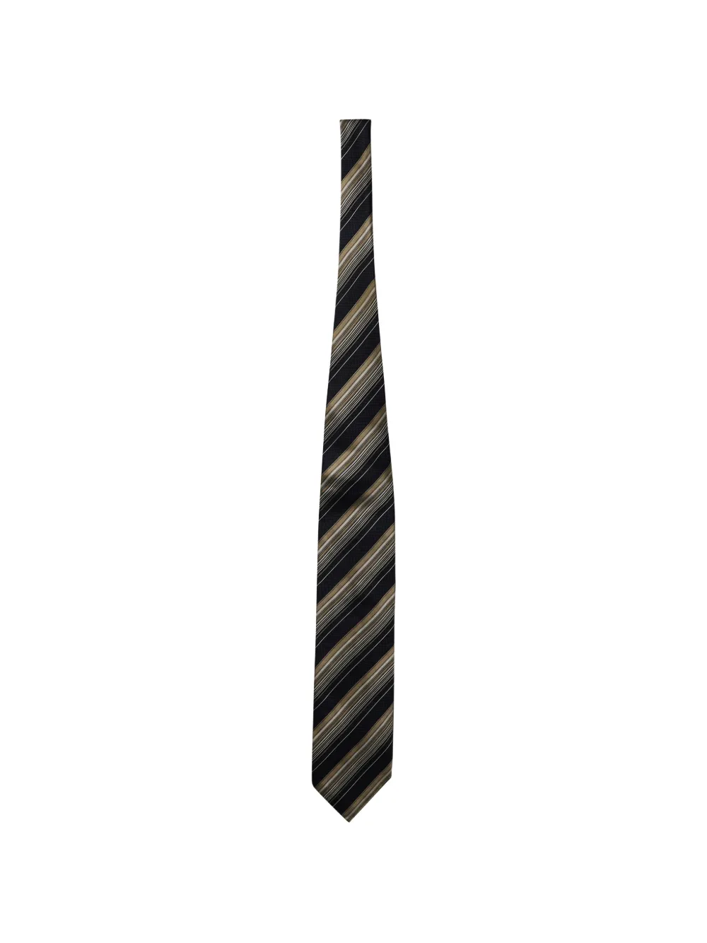 Ermenegildo Zegna Vintage striped silk tie - Nero