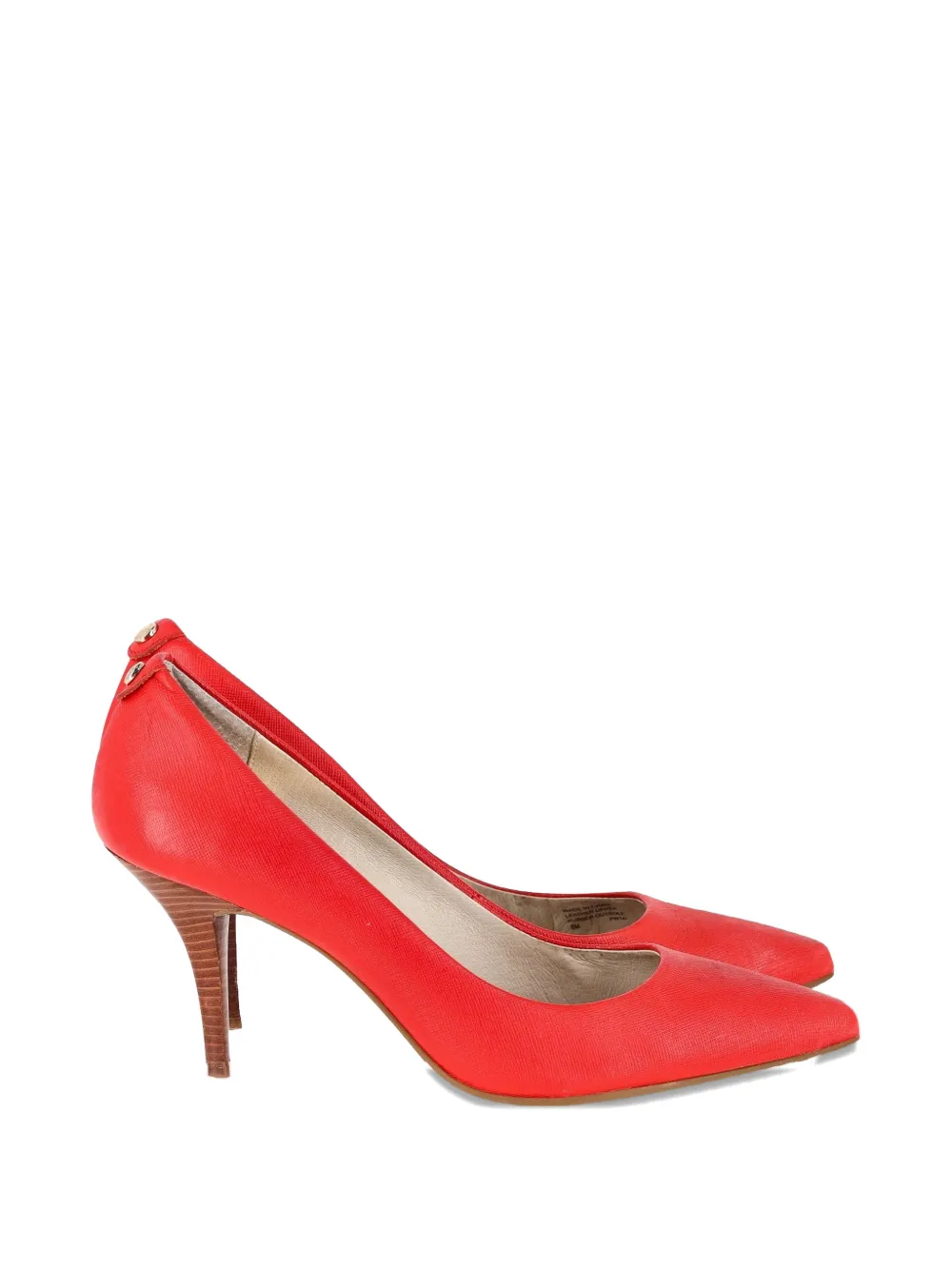 Michael Kors Vintage leather point-toe pumps - Rosso