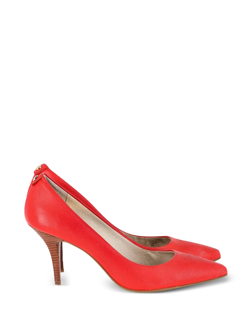 Michael Kors Vintage leather point-toe pumps - Rot