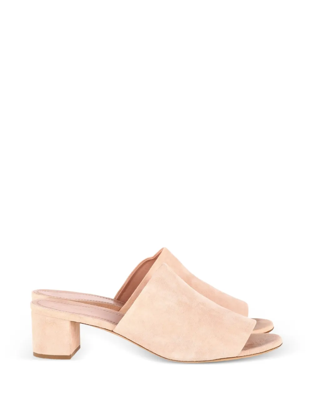 Mansur Gavriel block-heel suede mules - Rosa