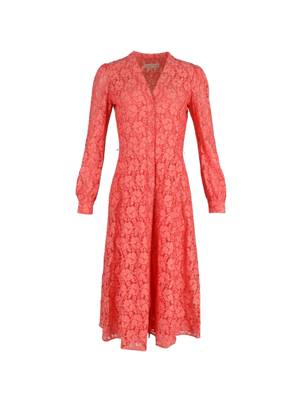 Michael Kors Vintage long sleeve lace midi dress - Rosa