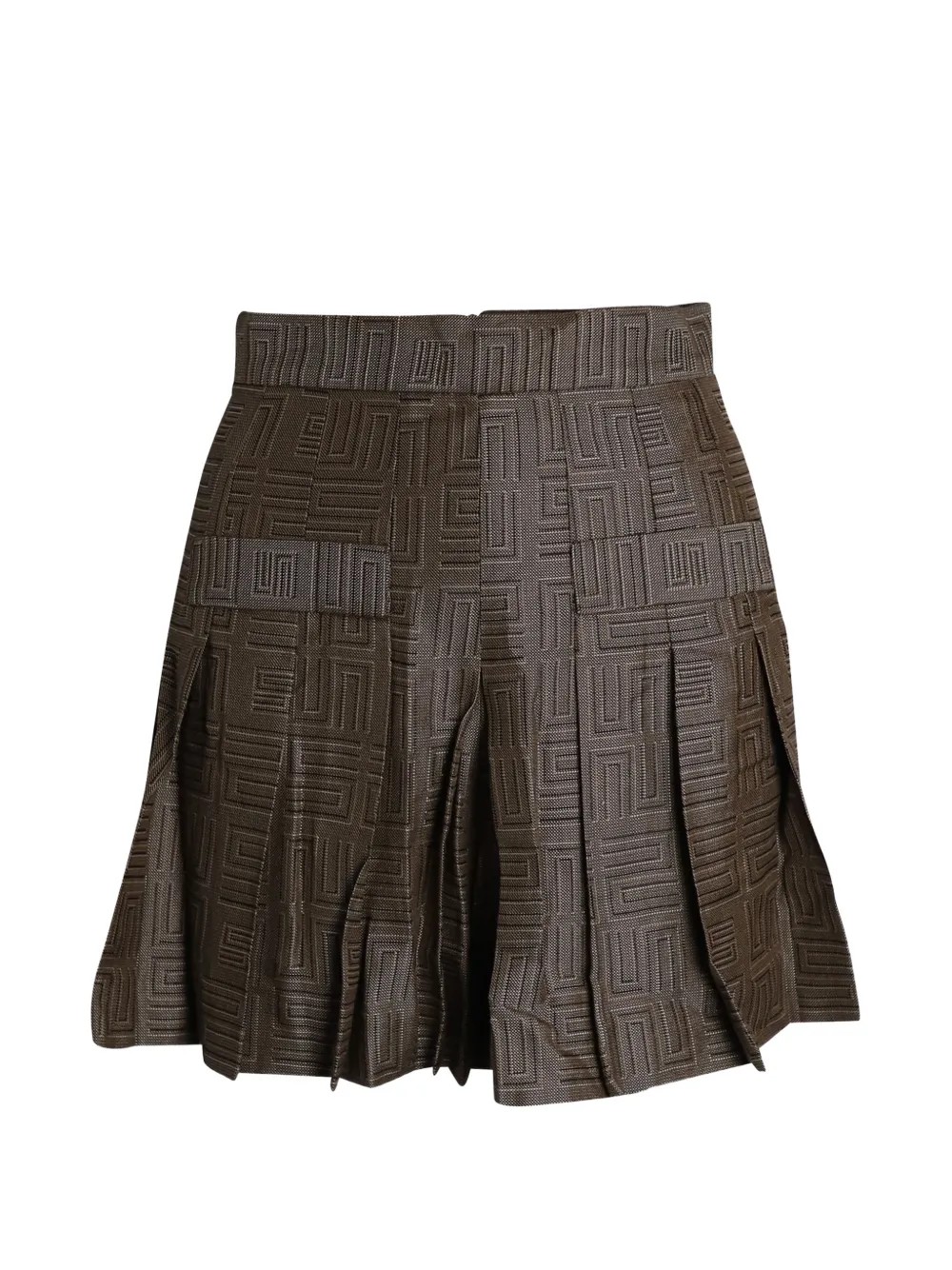 SANDRO Gael pleated jacquard shorts - Marrone