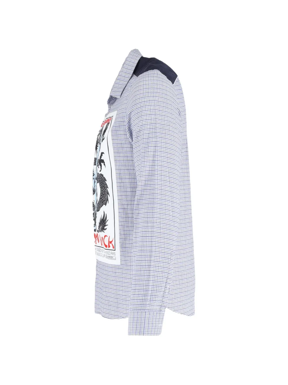 Dragon-Print Checked Shirt