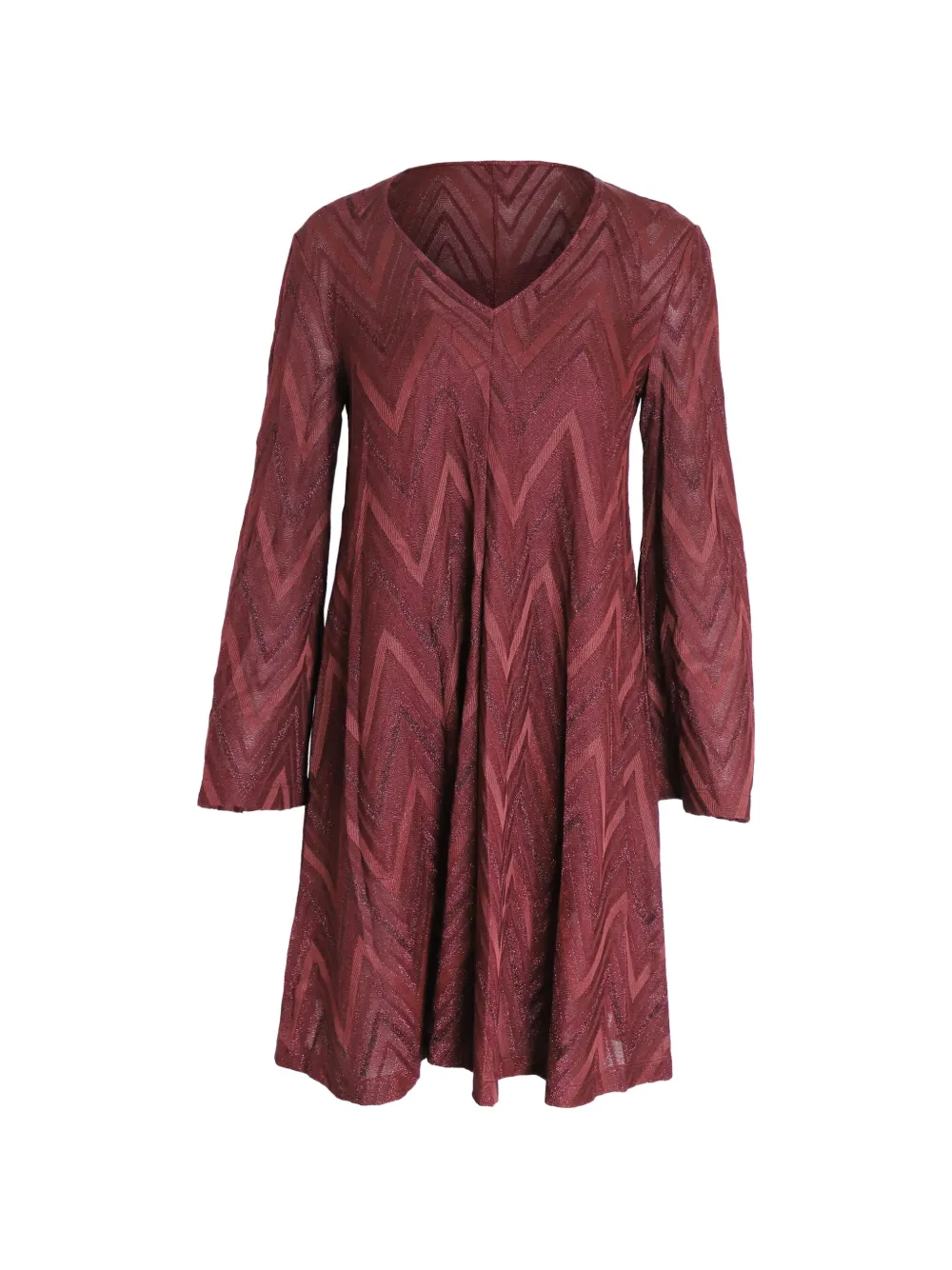 Missoni Pre-Owned chevron bell-sleeve dress - Rosso