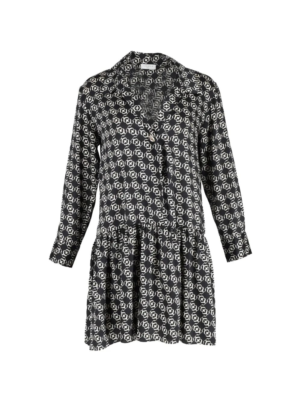SANDRO printed shirt dress - Nero