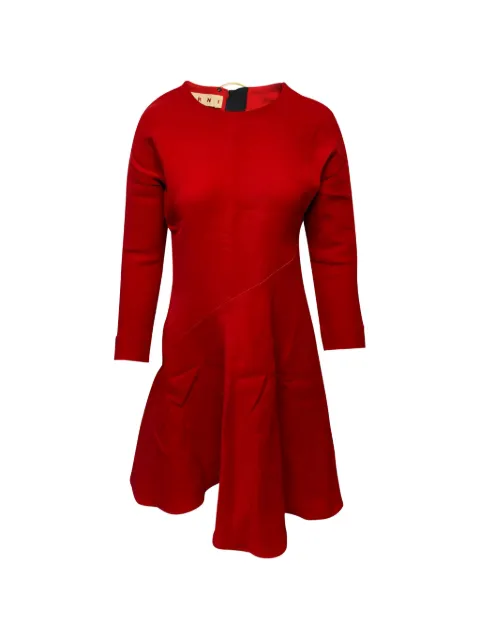 Marni Pre-Owned flared long-sleeve dress