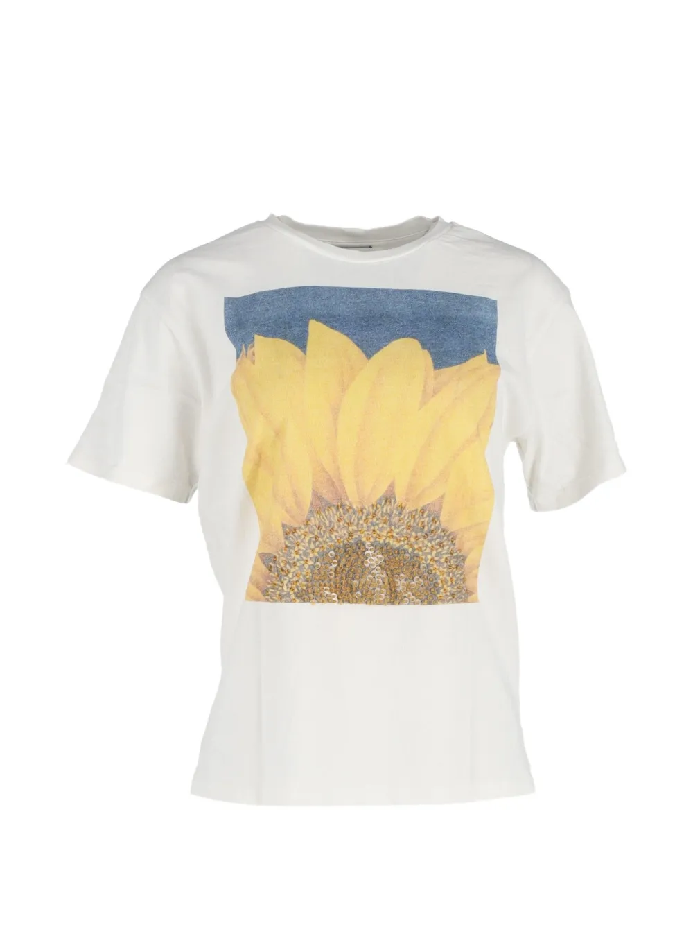SANDRO sunflower-graphic T-shirt - Bianco