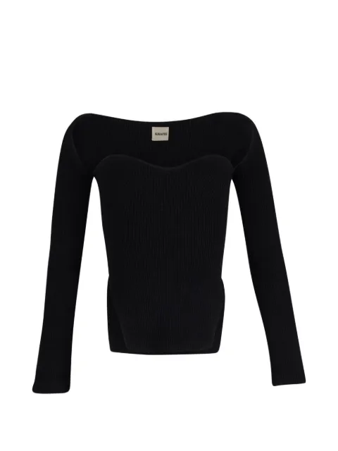  KHAITE Pre-Owned Maddy ribbed-knit top