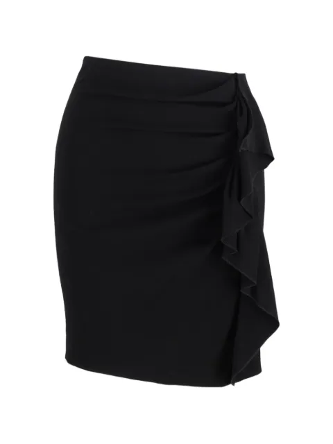 JOSEPH side-ruffle mini fitted skirt