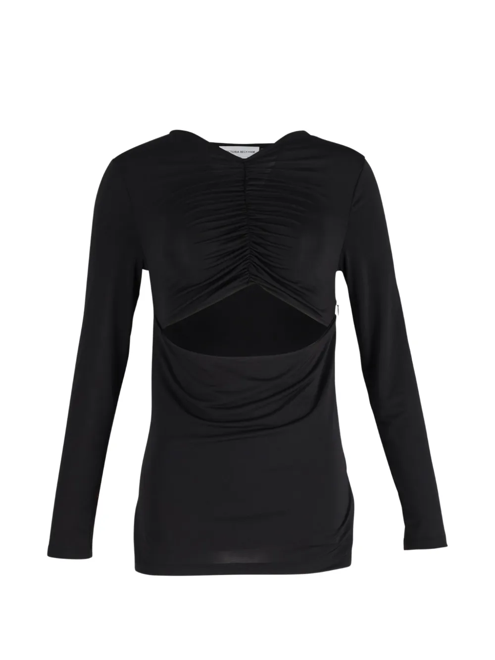 Victoria Beckham Cutout ruched top - Nero