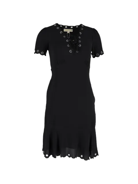 Michael Kors Vintage eyelet-detail lace-up dress