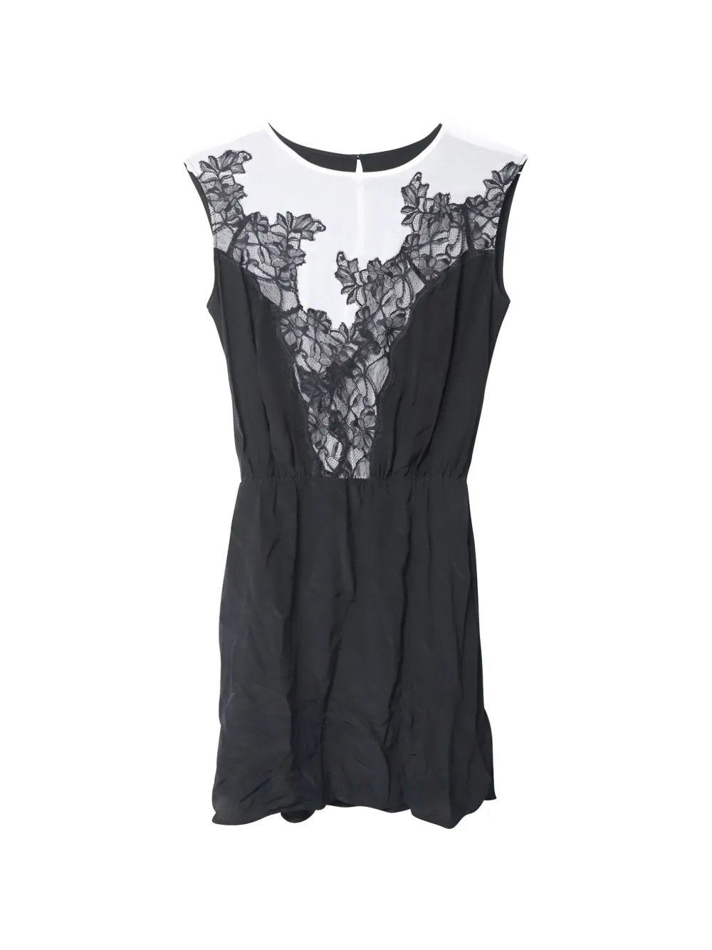 SANDRO lace-detail sleeveless dress - Nero