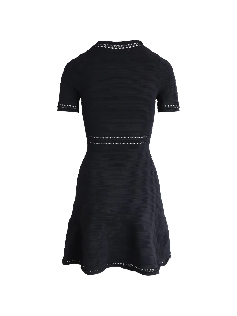 SANDRO perforated-detail Midi Dress | Black | FARFETCH AU