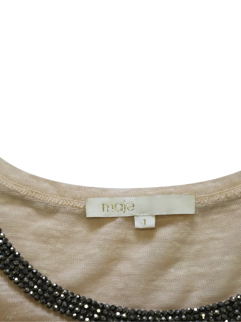Jewel-Neckline Linen Tank Top