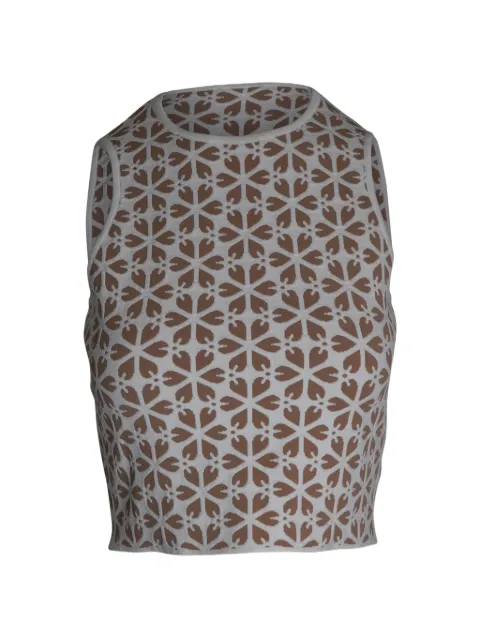Alexander McQueen Pre-Owned geometric-pattern cropped top
