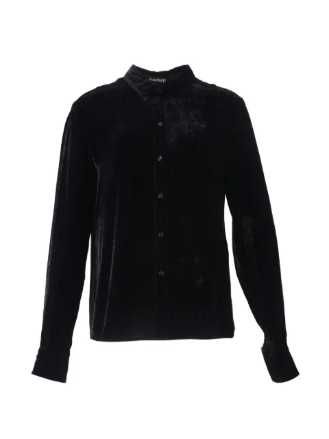 Tom Ford Vintage velvet long-sleeve shirt