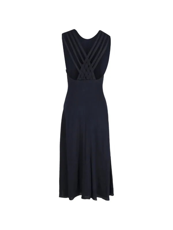 knee length dresses for ladies Aje - Etta Black Midi Dress (Size 10-16)  Goldie's