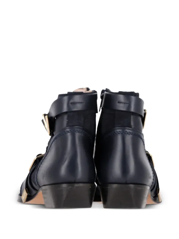 Chloé Vintage レースアップ アンクルブーツ | ブルー | FARFETCH JP