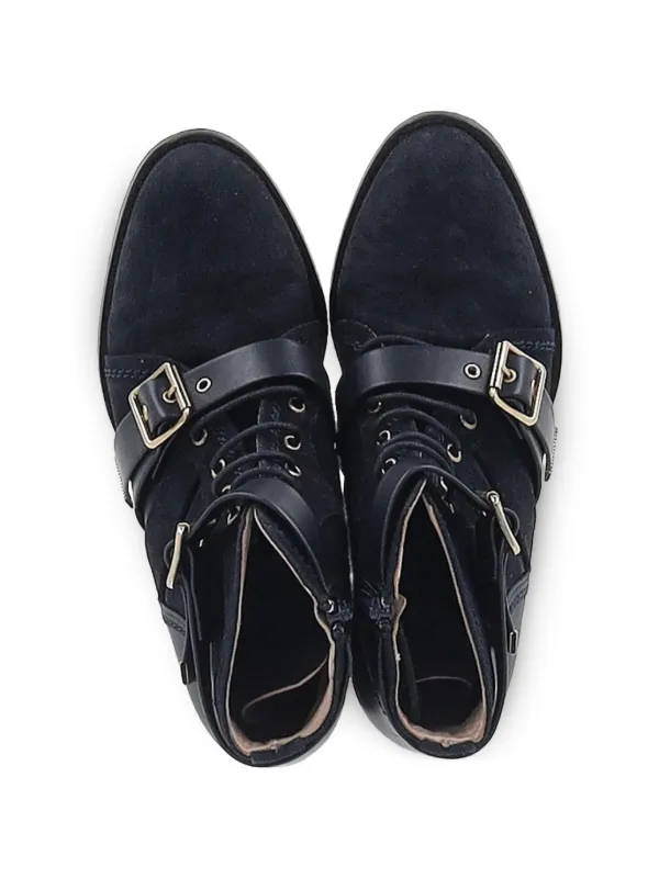 Chloé Vintage レースアップ アンクルブーツ | ブルー | FARFETCH JP