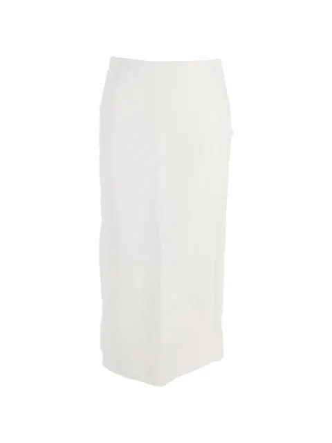 The Row Pre-Owned high-waisted slit leather midi skirt