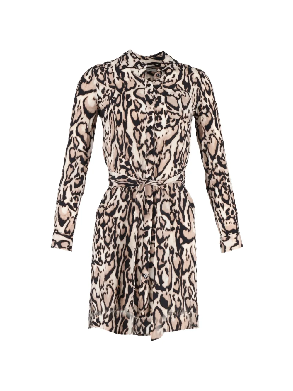 Diane Von Furstenberg Vintage robe-chemise Taya à imprimé léopard - Tons neutres