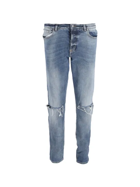 Givenchy Pre-Owned distressed washed slim-fit trousers